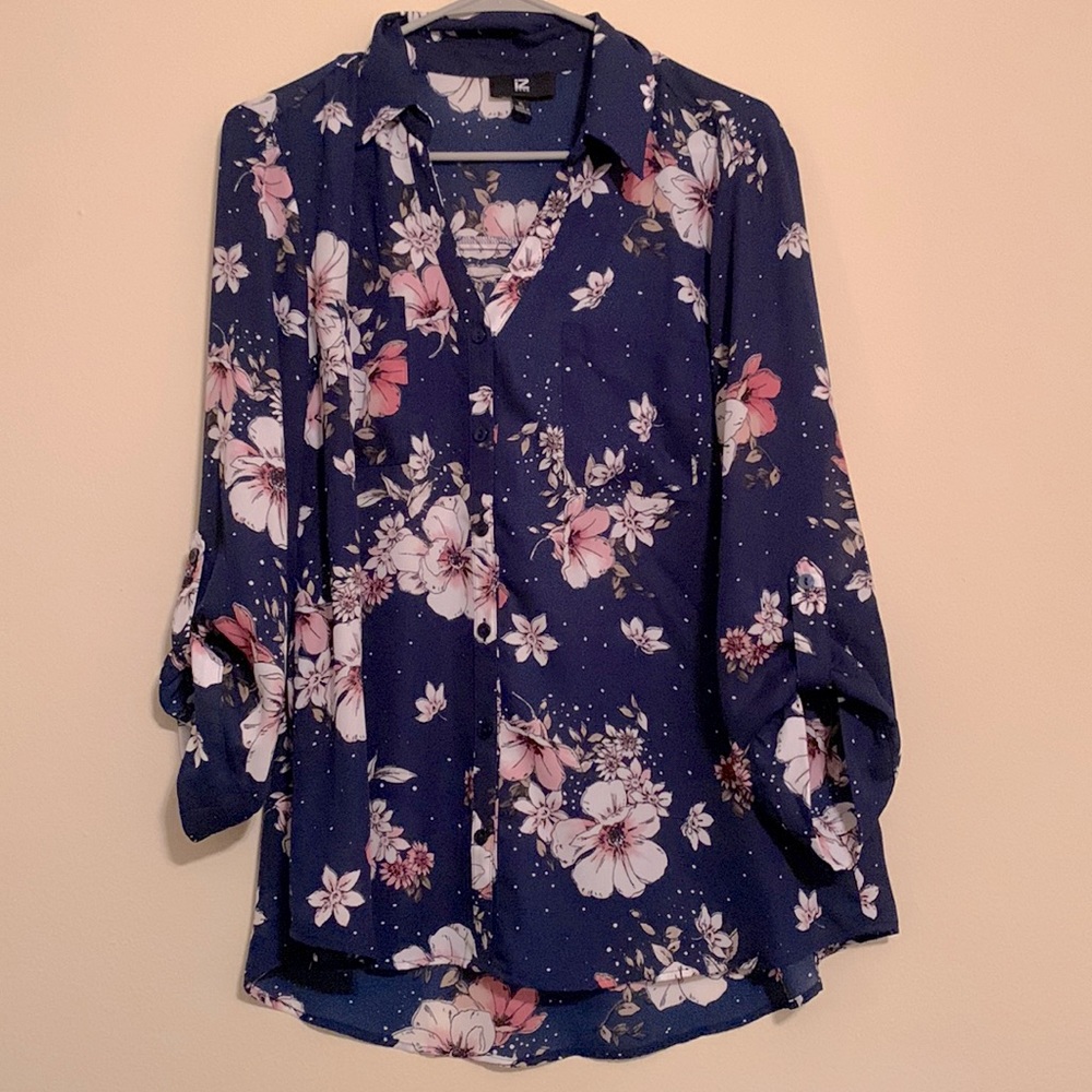 Iz Byer Button Up Blouse